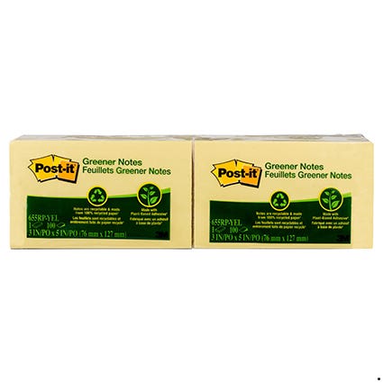 Post-It Notes 655-Rp 76X127mm Canary Yellow Pack 12 14186929 26300