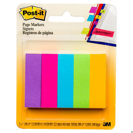 Post-It Page Marker 670-5Au 12.7mmx44.4mm Assorted Pack 5_14191800_25921