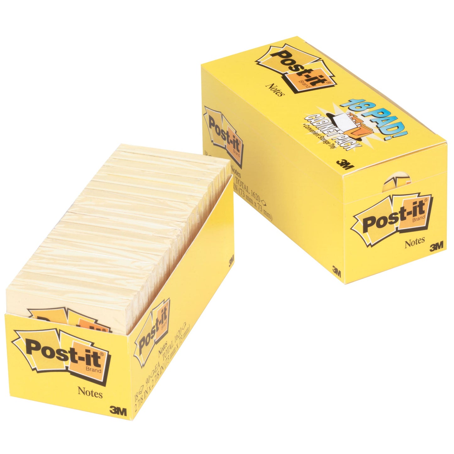 Post-It Notes 654-18Cp Cabinet Pack 73X73mm Canary Yellow Pack 18 645310206 86841