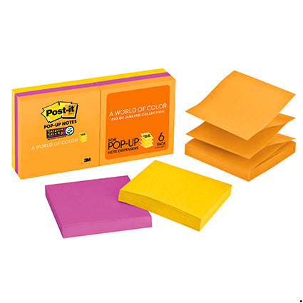 Post-It Notes R330-6SS* Pop Up Super Stick Recyc 76X76 Jewel/Rio De Janerio_645316100_PI70005292696