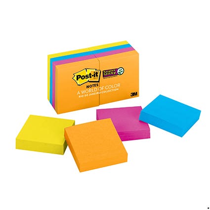 Post-It Notes 622-8Ssau Super Sticky 50X50mm Rio De Janeiro Pack 8 1017826 PI70005250926