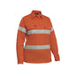 Shirt Womens Taped Hi-Vis C/F Vented 155gsm 10 Orange Bisley_604640_BLC6897T_BVEO10