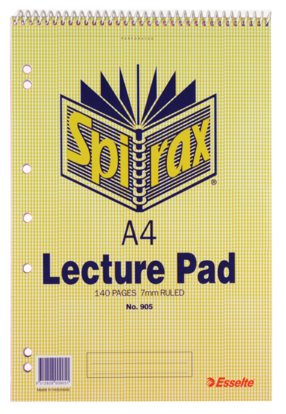 Spirax 905 Lecture Book Top Open A4 140 Pages_34187400_40900