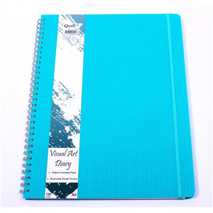 Quill Diary Visual Art Premium Pp A3 120 Pages Aqua_9021021_100851318