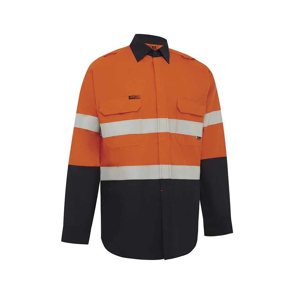 Shirt L/S Flarex 155gsm PPE1 Vent FR Tape Hi-Vis Orange/Navy XL Workit_40010667_2808ONXL