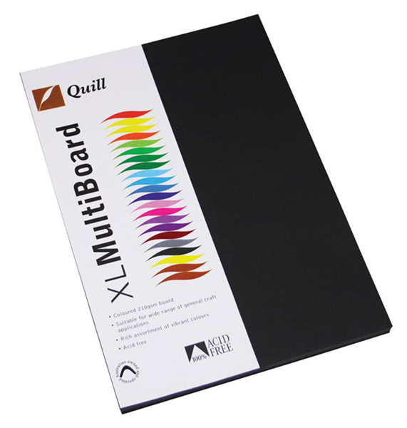 Quill Board A4 210gsm Black Pack 50_1018260_16515
