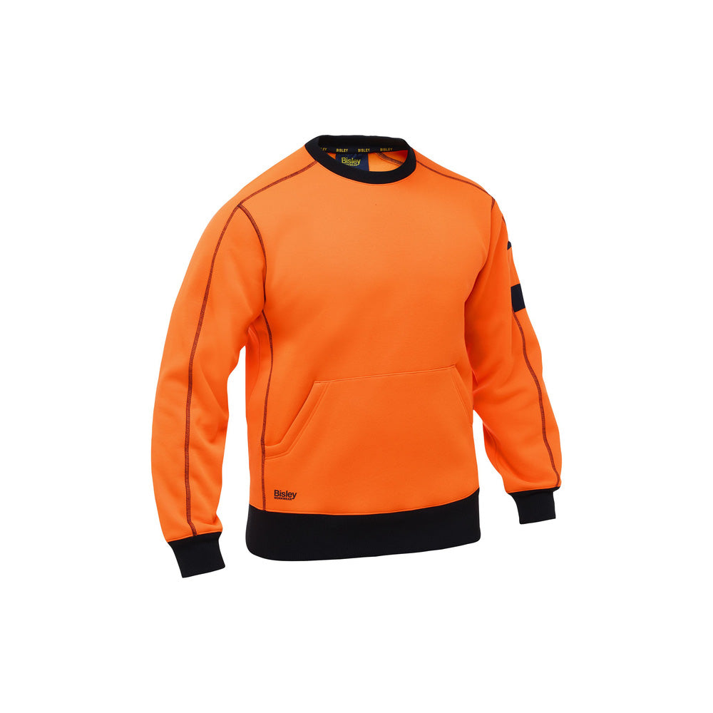 Jumper Crew Neck Poly/Cotton Fleece 385gsm Bisley XL ORANGE BK6722_BF61XL_40062047_BK6722_BF61XL