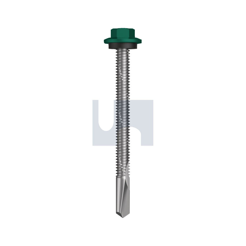 S500 Sds Hex Hd + Wash Cottage Green -Cl4 #12-24 65 - Pk 500_40098264_TCG54SH1224065