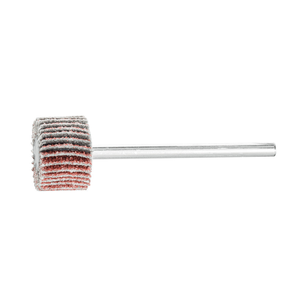 Alum oxide mounted flap wheel F 15x10 mm shank 3 mm A60 fine grind/finish_40108247_44400032