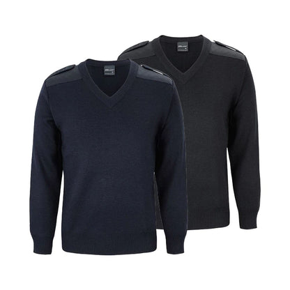 6EJ Epaulette Knitted Jumper Jb's Wear 6EJ