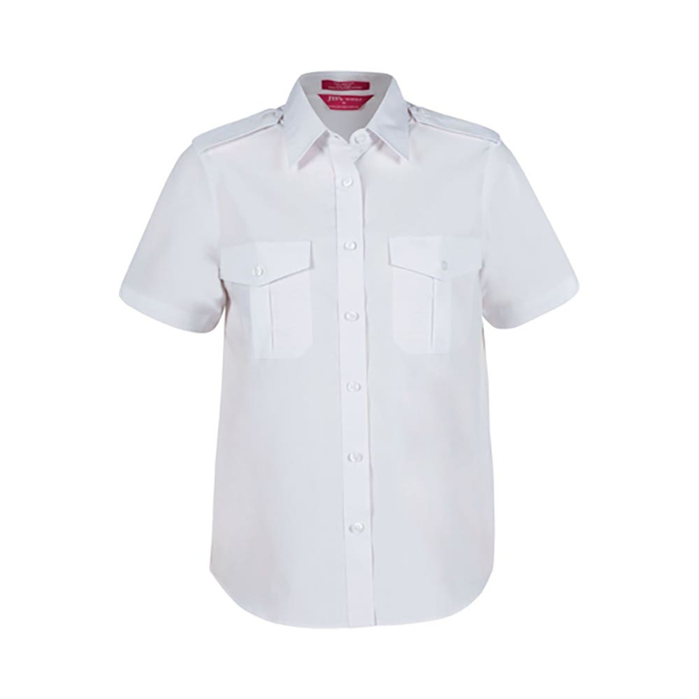 6ESS1 Epaulette Womens S/S Poly/Cotton Shirt JBs Wear 6ESS1