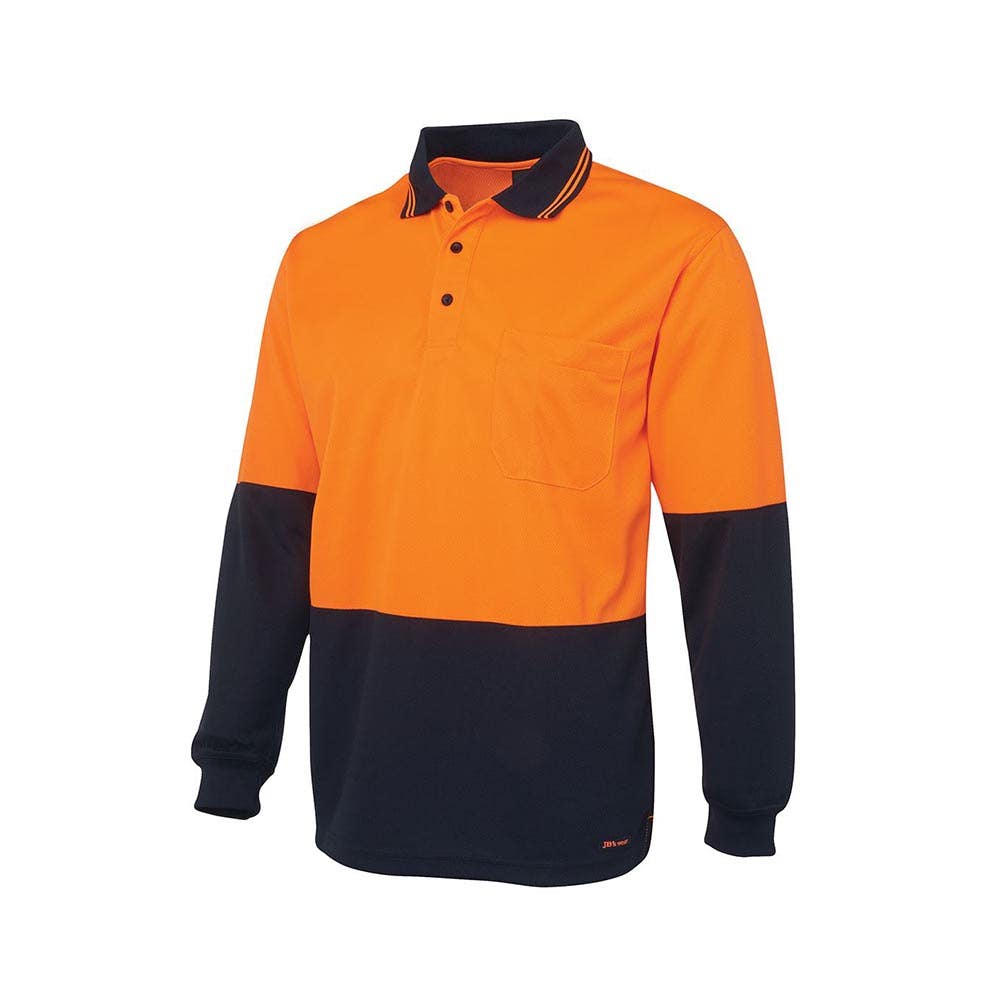 6HVPL Hi-Vis Long Sleeve Polo Shirt Two-Tone 160gsm Sigma_SIGMJB6HVPL