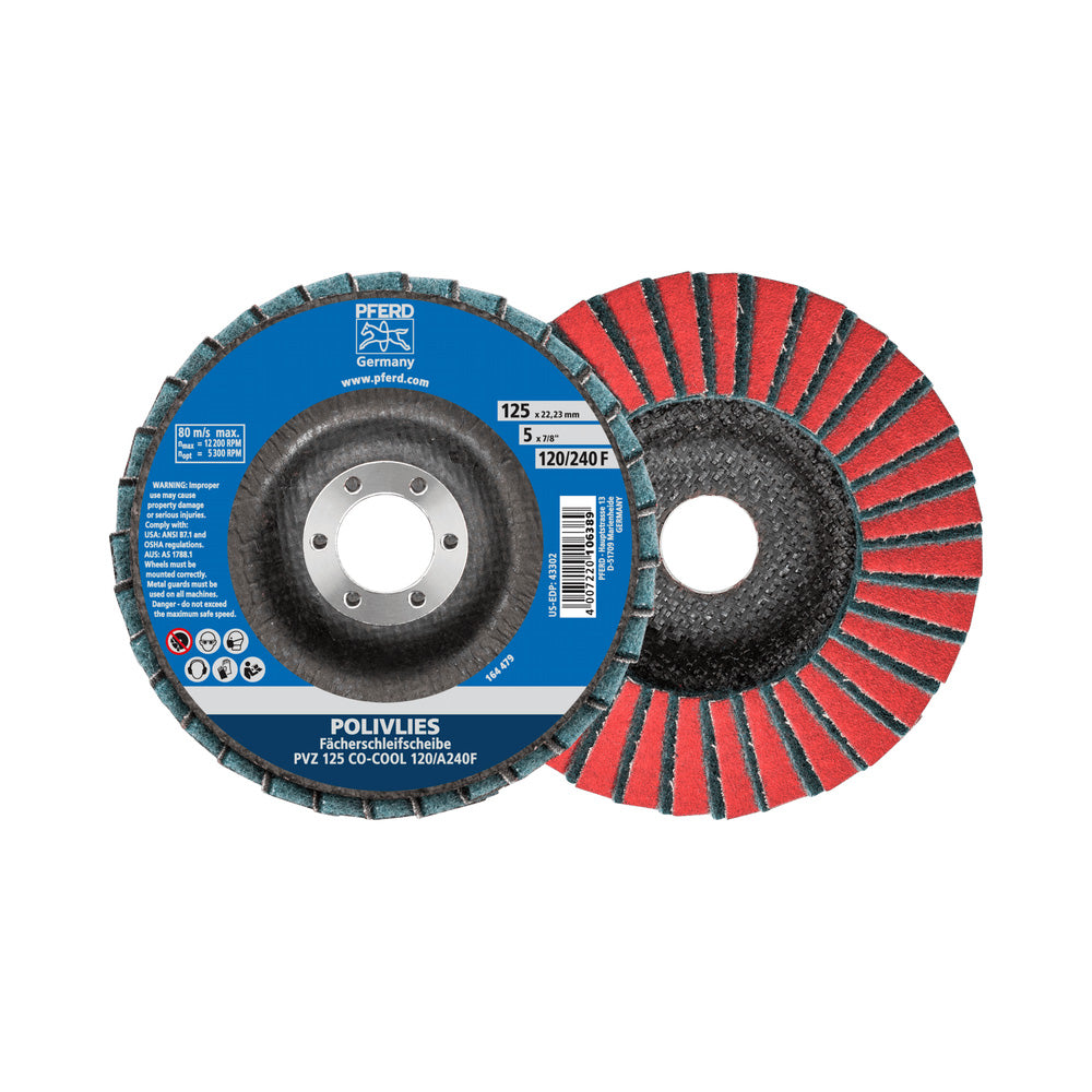 POLIVLIES flap disc PVZ ceramic 125 mm hole 22.23 mm CO-COOL120/A240F fine_40108354_44695113