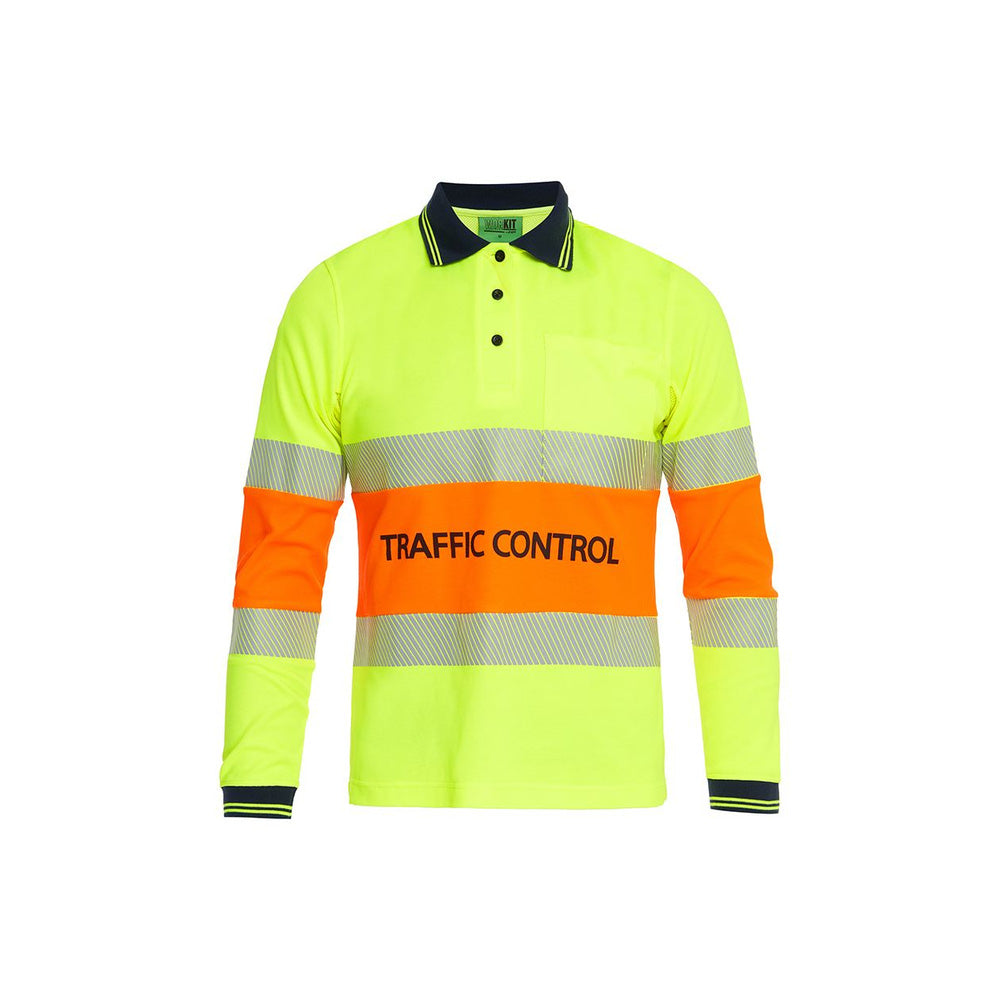 Polo Womens Traffic Control L/S Poly/Cotton Tape Yellow/Orange 8 Workit_40114036_5014TCYO8