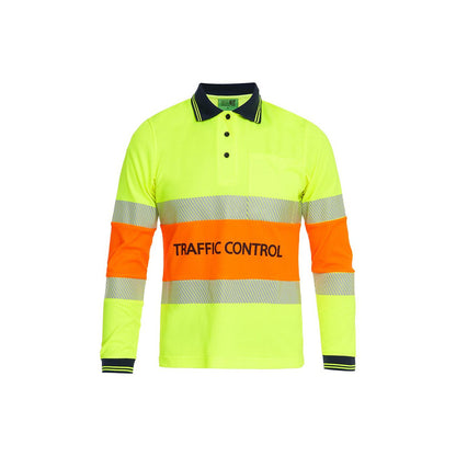 Polo Womens Traffic Control L/S Poly/Cotton Tape Yellow/Orange 8 Workit_40114036_5014TCYO8