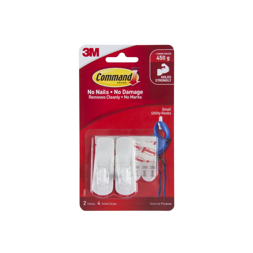 Hook Adhesive Small Command17002ANZ 3M Pk 2_40005047_7100286538