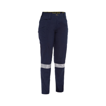 Pant Womens Cargo 200gm Poly/Cott Stretch Vented Taped 24 Navy/Yellow BPCL6_40039139_BPCL6150T_NVYL24