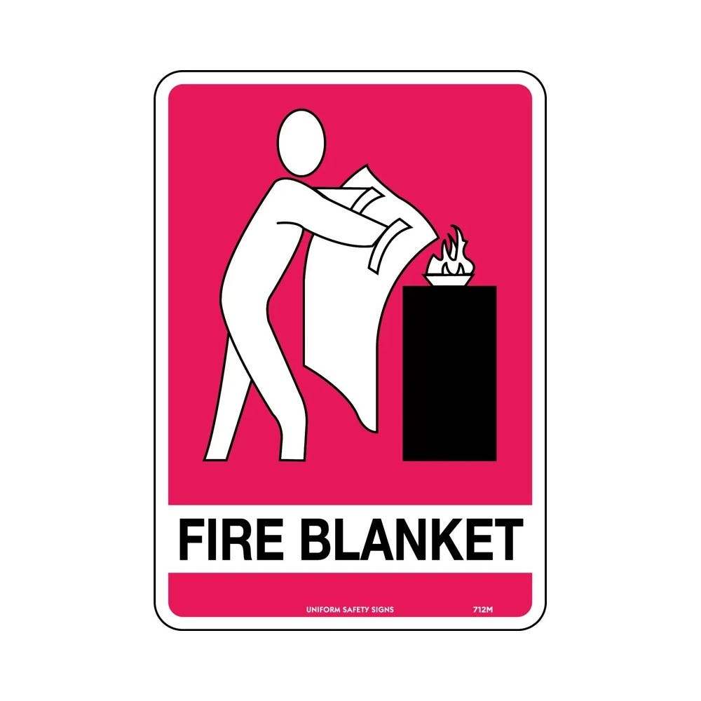 Sign FIRE BLANKET + Pictogram 215x150mm Poly_403261_712MSP