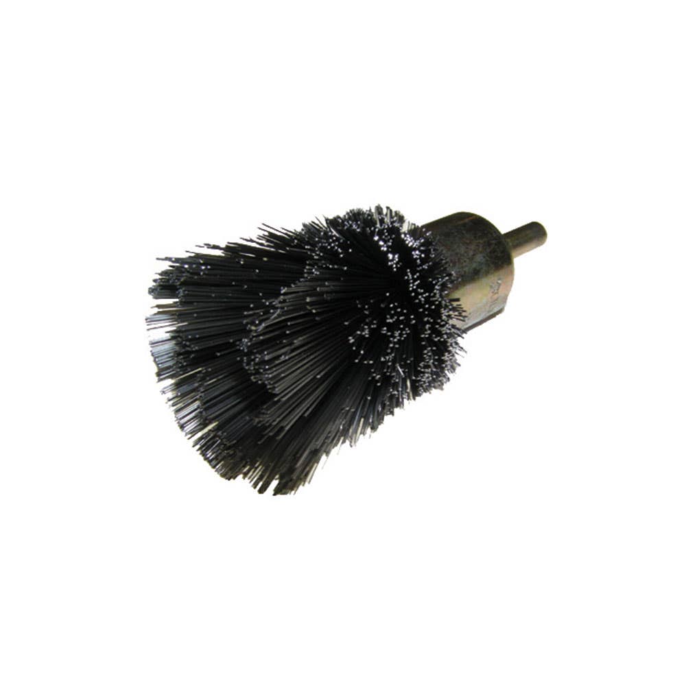 Wire End Brush Steel Busby 3000rpm 38mm x 19mm x 1/4'' Spindle 30G 724006 240
