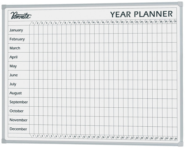 Quartet Planner Board 1200 X 900mm Year Magnetic Aluminium Frame_725004100_QTYEAR1209