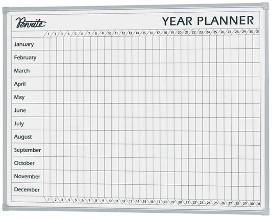Quartet Planner Board 1200 X 900mm Year Magnetic Aluminium Frame_725004100_QTYEAR1209