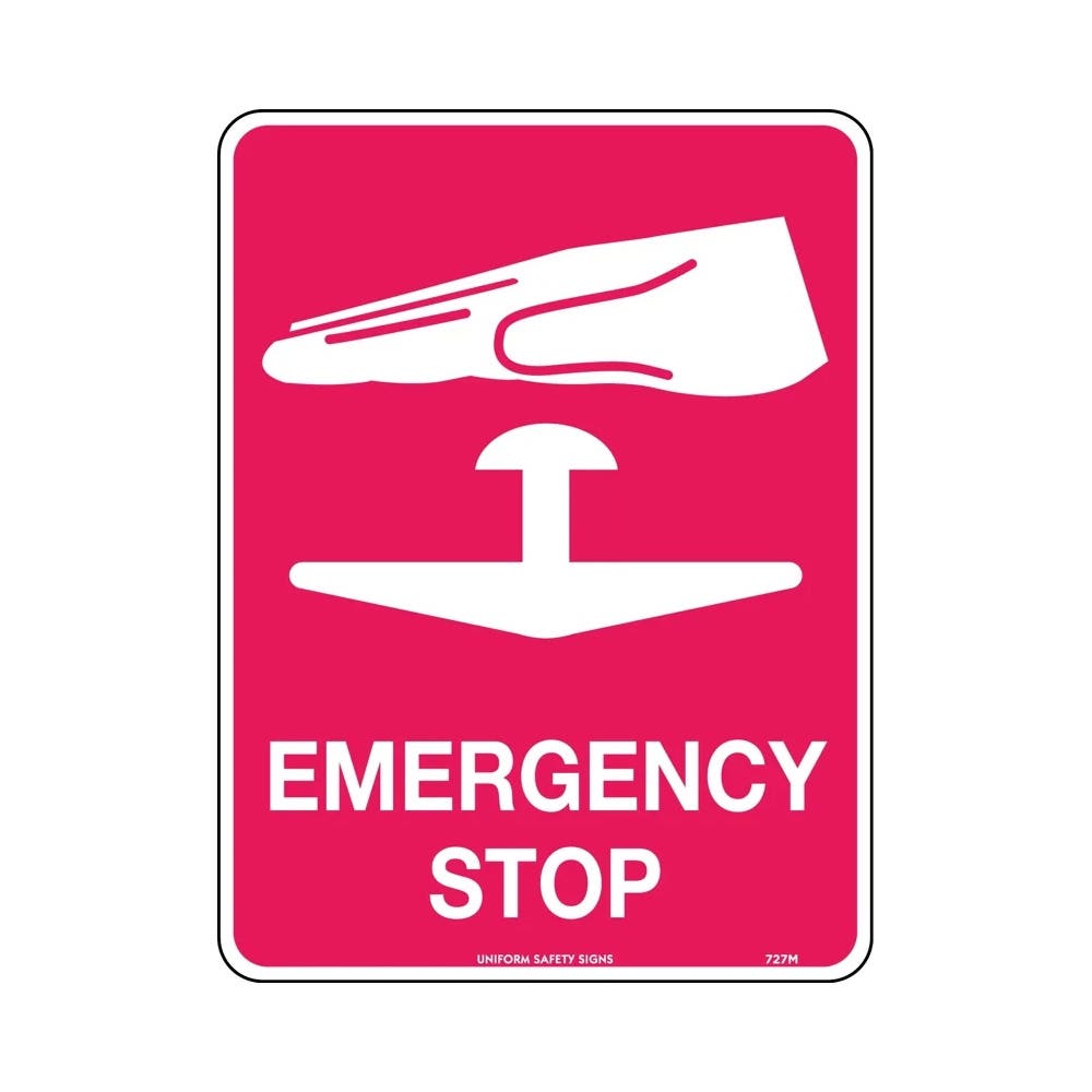 Sticker EMERGENCY STOP + Pictogram 240 x 180mm_306410_727DA