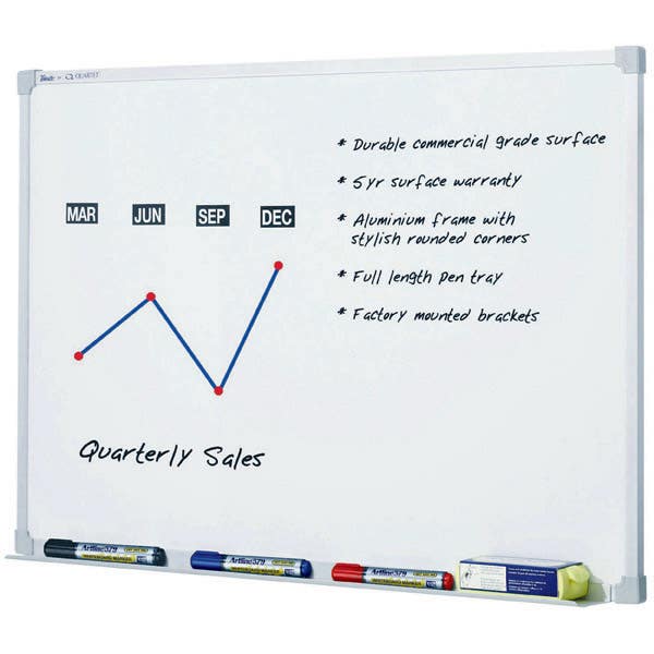 Quartet Penrite Slimline Premium Whiteboard 1800X900Mm 30110300 QTPWP1809A