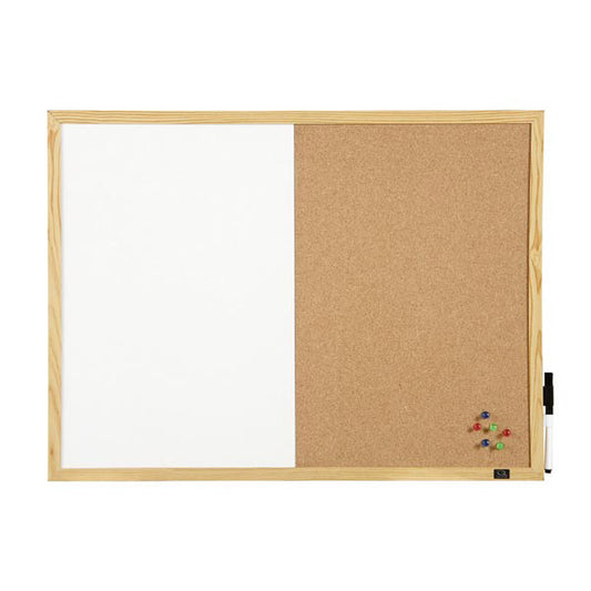 Whiteboard/Corkboard 900X600 Economy Combo_735005100_QTNNCC0906