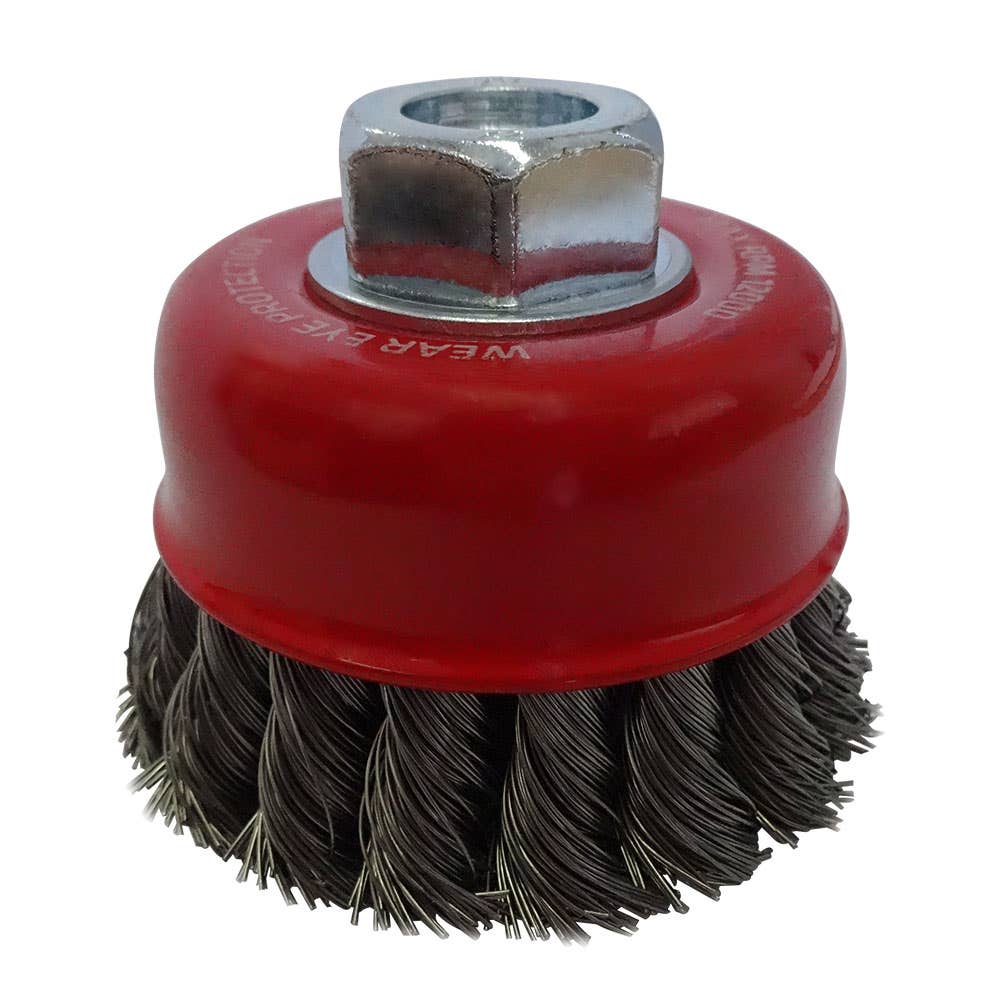 Brush Cup Wire Steel Twist Knot 12000rpm 75mm x 20mm 30G Dixbro 736101 166M