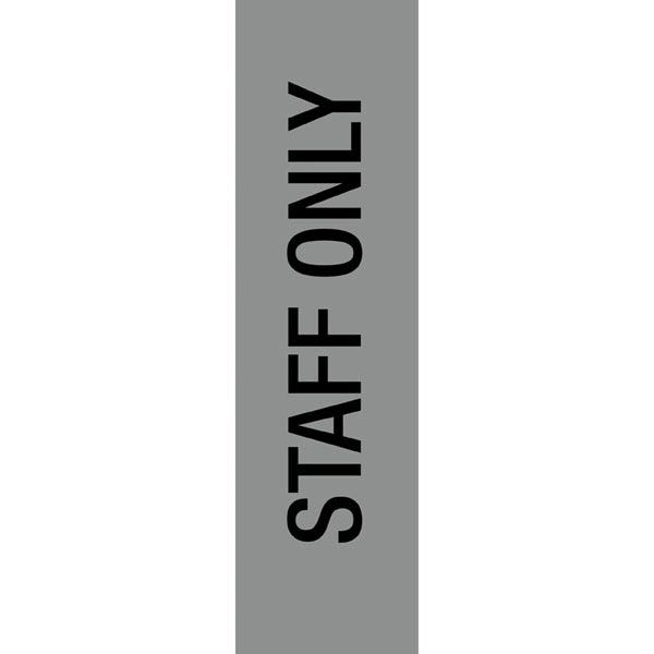 Apli Self Adhesive Staff Only Signs 50X202mm Silver 740000623 900421