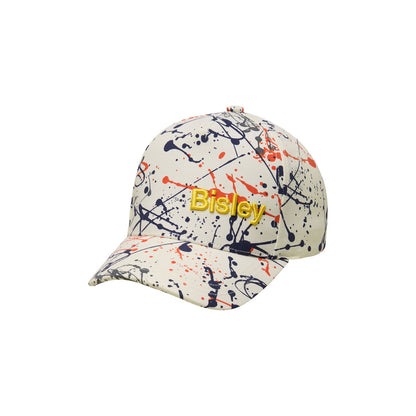 Cap Printed Baseball Cotton 280gsm Orange Splatter Bisley_40114091_BCAP75_PPORONE