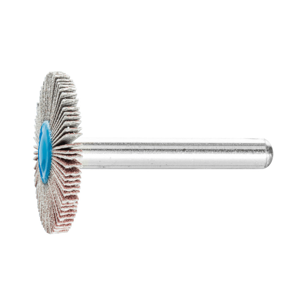 Alum oxide mounted flap wheel F 30x3 mm shank 6 mm A180 fine grind/finish_40108279_44416186