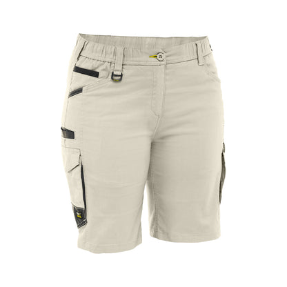 Short Womens Cargo Flx and Move Cotton 280gsm Stone 14 Bisley_40115282_BSHL1338_BSTN14