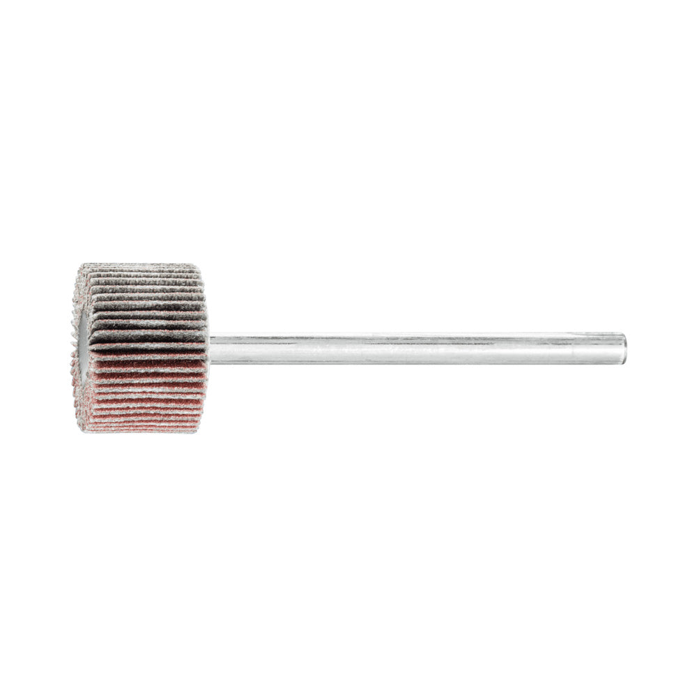 Alum oxide mounted flap wheel F 15x10 mm shank 3 mm A320 fine grind/finish_40108251_44400038