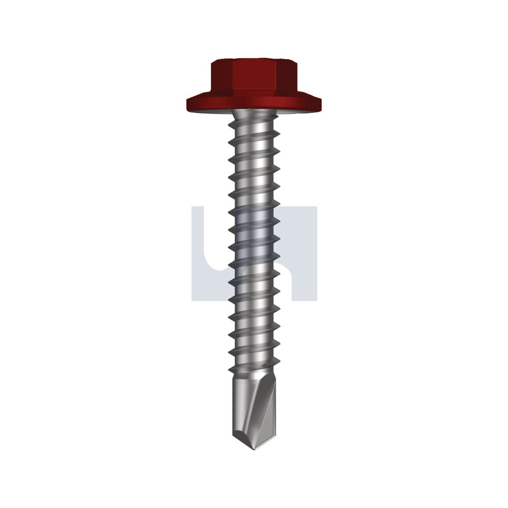 Metal Sds Flg Hex Hd Manor Red (Scoria) -Cl4 As3566 #12-14 35 - Pk 1000_40095206_TMRM4FH1214035