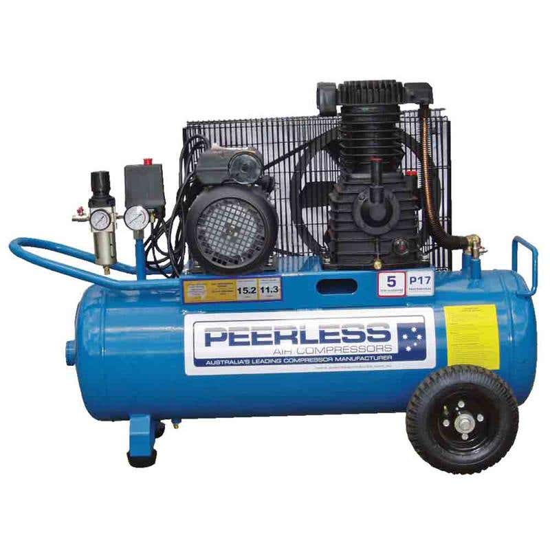 Compressor Air Electric Belt Driven Mobile 3.2hp 320LPM 145psi P17 Peerless 79010030 00087