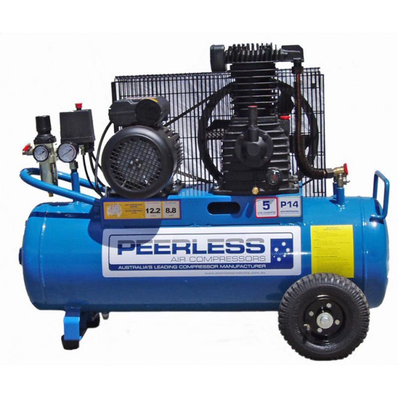 Compressor Air Electric Belt Driven 2.75hp 275LPM 145psi 55L Tank P14 Peerless 79010038 00257