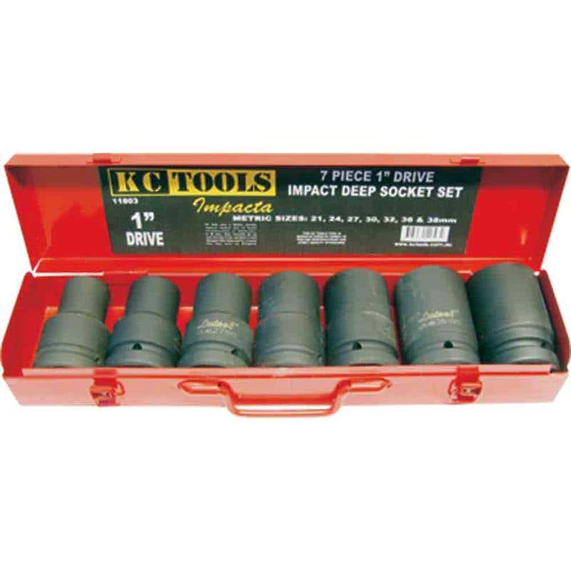 Socket Set Impact 1'' Dr 21-38mm 7 Piece Deep 79010659 11803