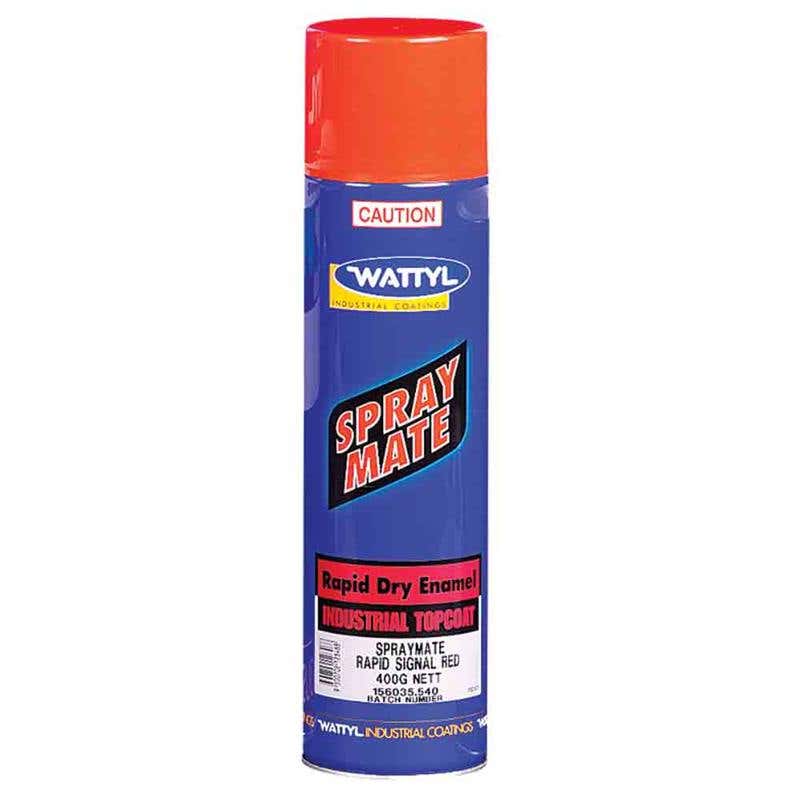Paint Topcoat Spraymate Industrial Signal Red Aerosol 400g Wattyl_79010853_156035.540