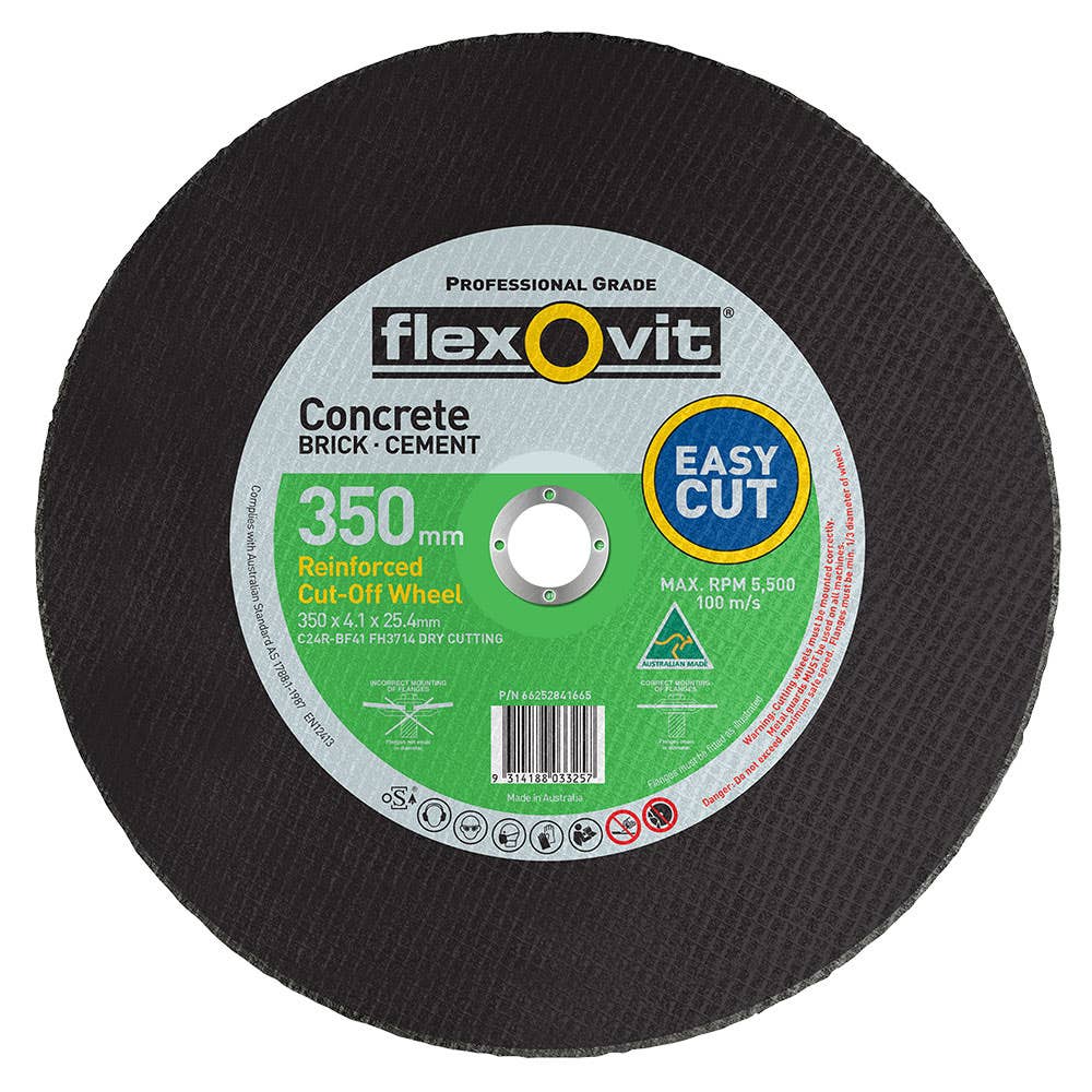 Cut-Off Wheel Masonry Dry 350 x 4.1 x 25.4mm Flexovit 79012122 66252841665
