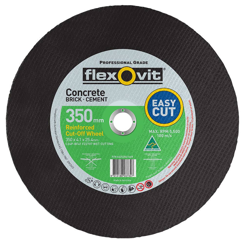 Cut-Off Wheel Masonry Wet 350 x 4.1 x 25.4mm Flexovit 79012165 66252841669