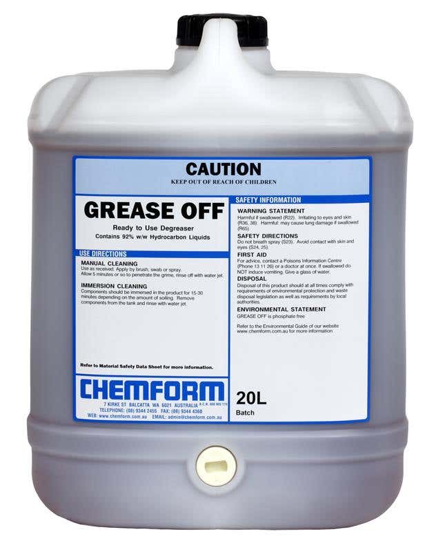 Degreaser Solvent Grease Off 20L 79013847 GREASEOFFQB.20