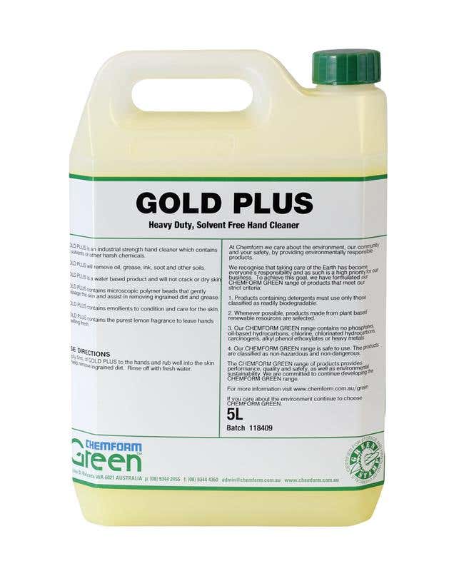 Cleaner Hand Gold Plus Industrial Strength 5L 101098 GOLDPLUS2X5L.CTN