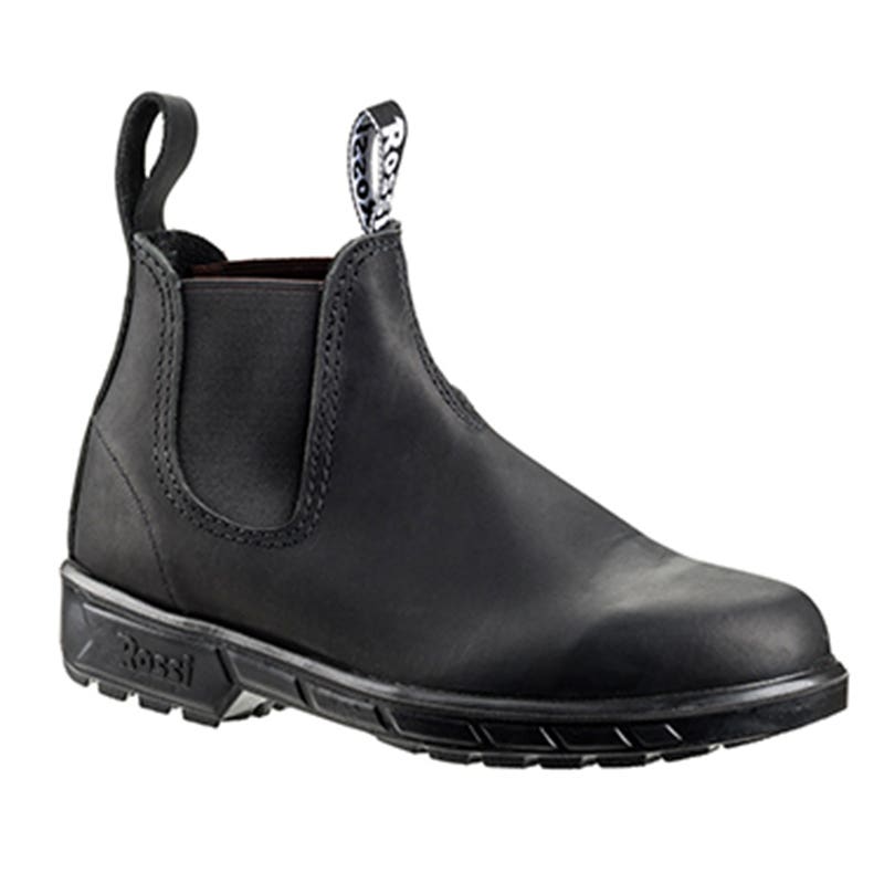 Boots Non Safety Elastic Side PU Rubber Sole Black 301 Endura 10 Rossi 90020943 301-10