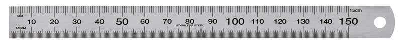 Ruler Stainless Steel 150 x 14.7mm Metric 79017053 SJ-SSR150