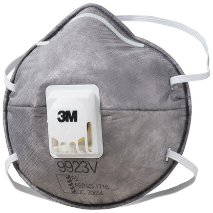 9923V P2 Cupped Disposable Respirator Valved With Nuisance Level OV 10 Pack_79900030_7100017433