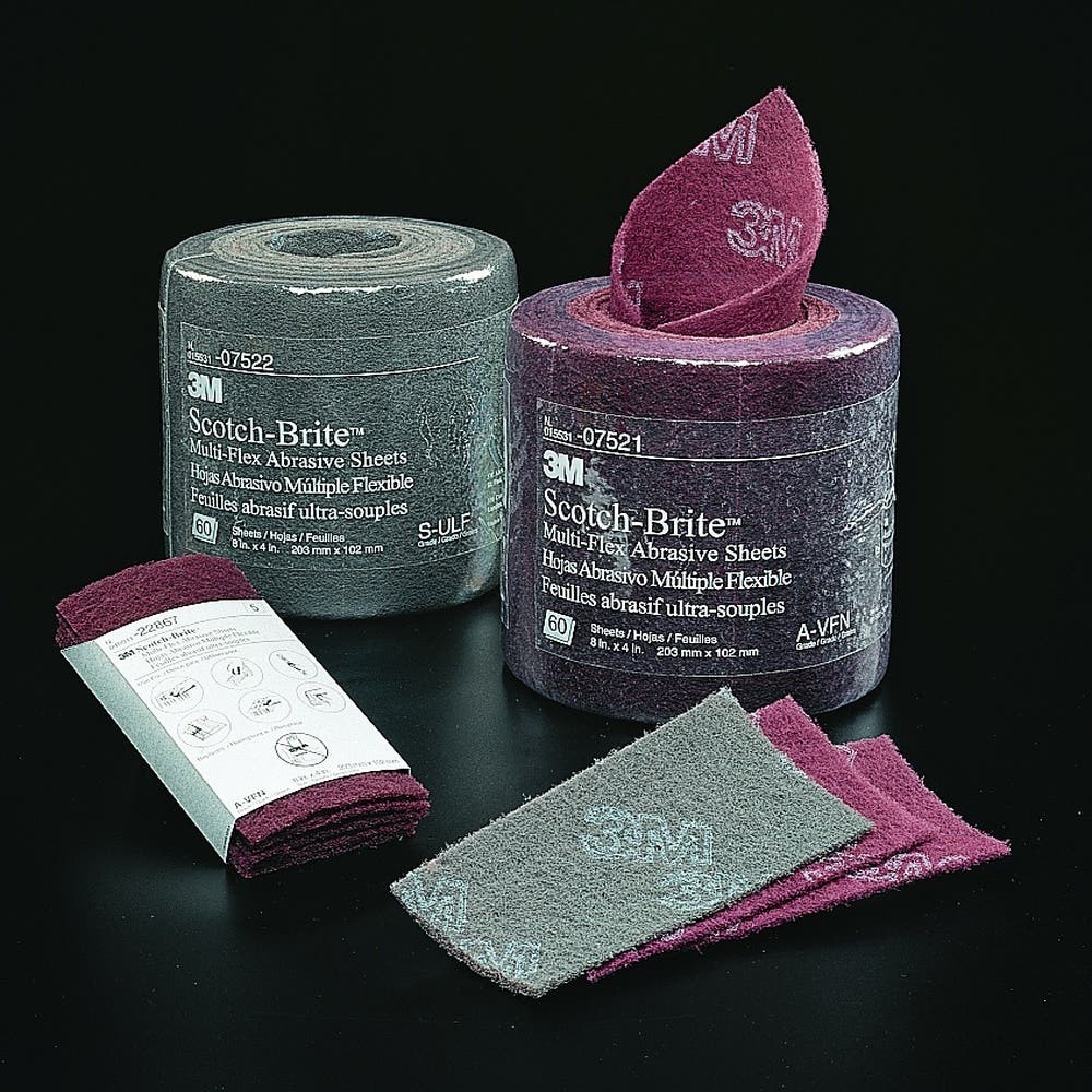 Sandpaper Multiflex 203mm x 6m Maroon 07521 Scotchbrite Pk 60_79900085_7100112222