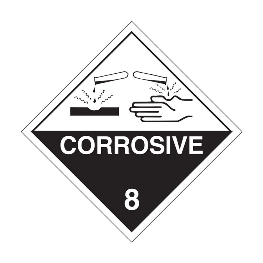 Sign CORROSIVE 8 Diamond 250 X 250mm Poly 79901537 79901537 842819