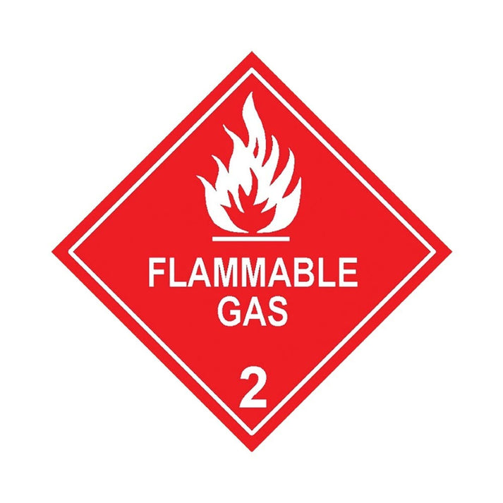 Dangerous Goods Id Flammable Gas 2 Label 250mm Poly Wht – ATOM