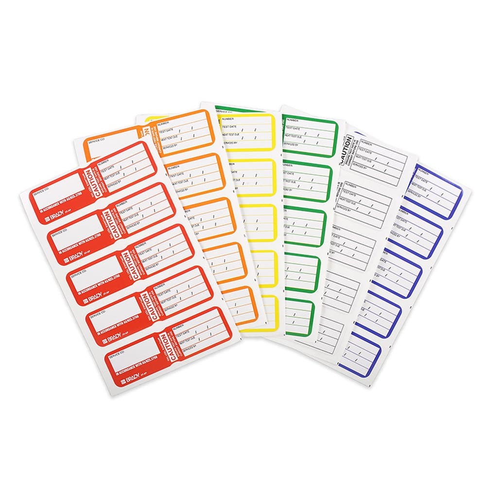 Diy Labelling Appliance Test Tags Caution 6 Col Pk90 79901546 AT108AP